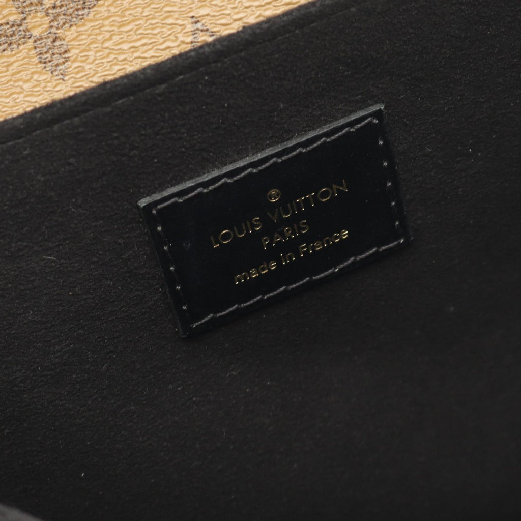 Louis Vuitton Black Brown Coated Canvas Pvc Leather Handbag Pochette (Pre-Owned)