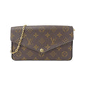 Louis Vuitton Marron Coated Canvas Pochette Shoulder Bag (Pre-Owned)