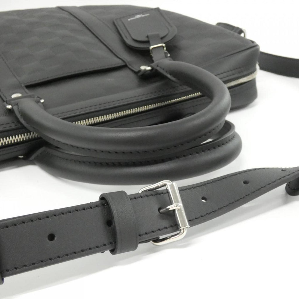 Louis Vuitton Black Leather Briefcase Handbag (Pre-Owned)