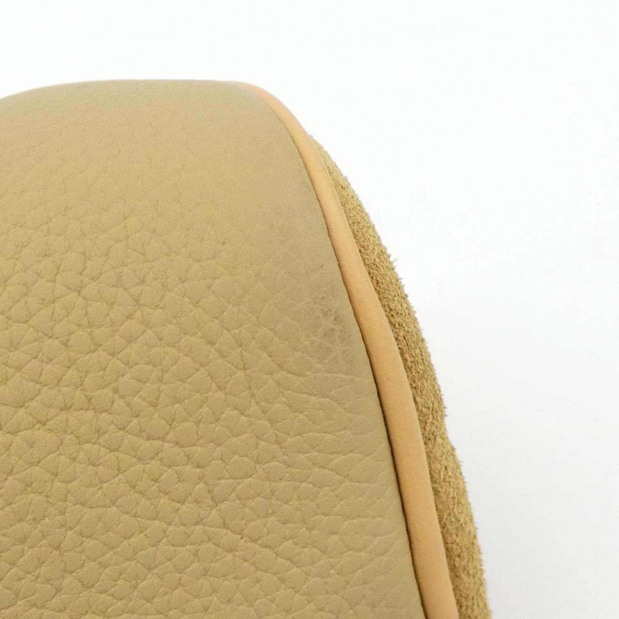 Louis Vuitton Beige Leather Coated Canvas Boston Bag (Pre-Owned)