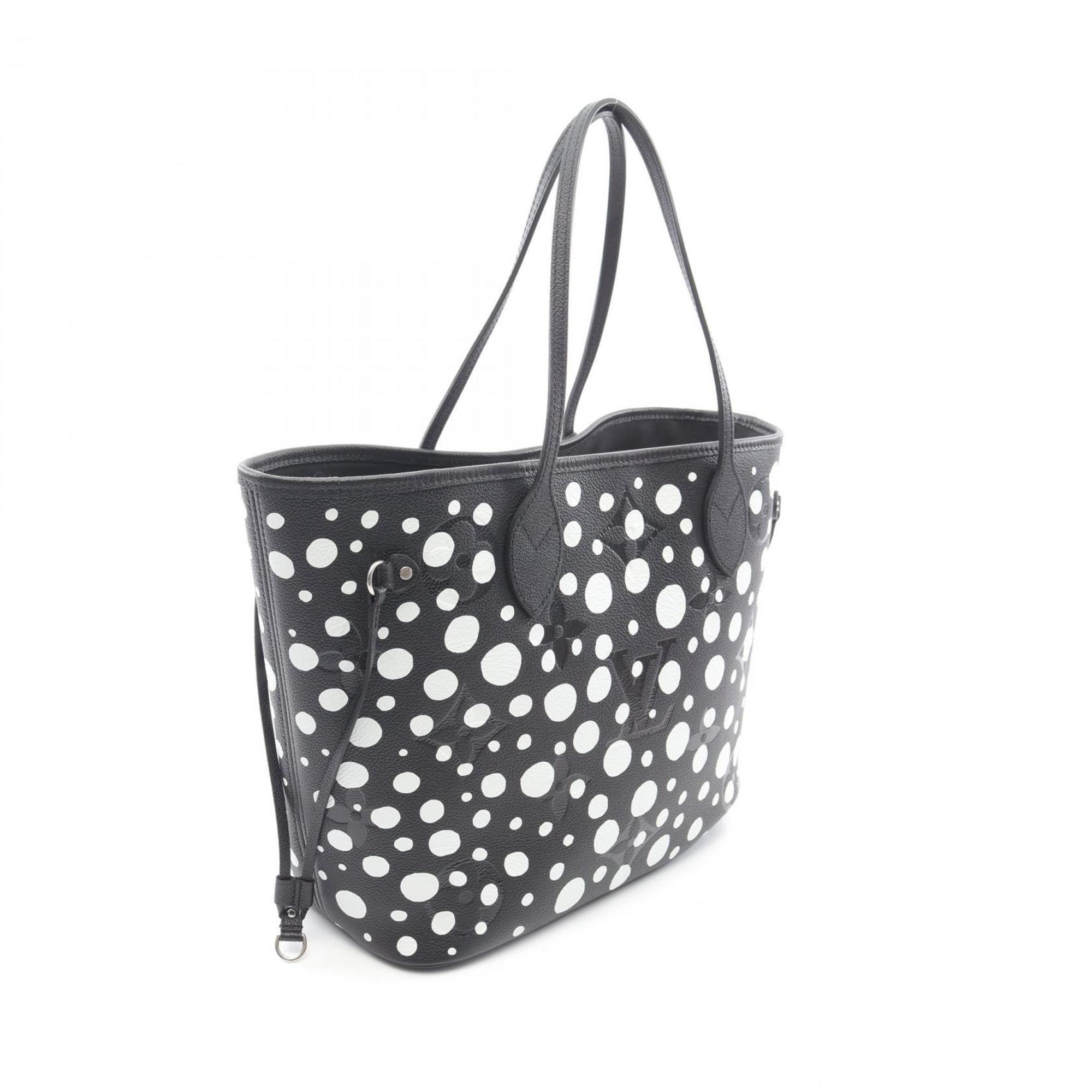Louis Vuitton Black White Leather Tote Bag (Pre-Owned)