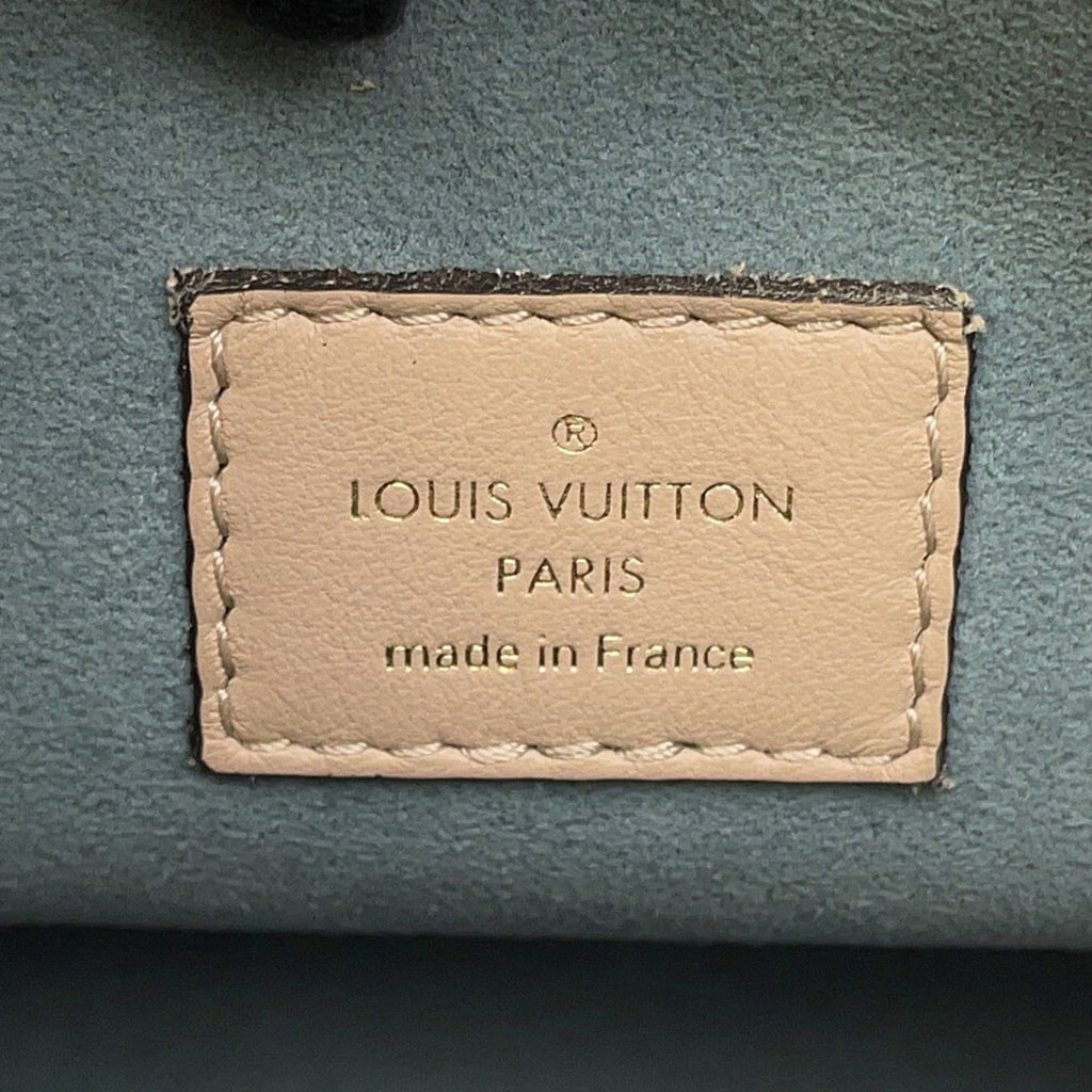 Louis Vuitton Grayish Light Blue Monogram Leather Handbag Shoulder Bag (Pre-Owned)