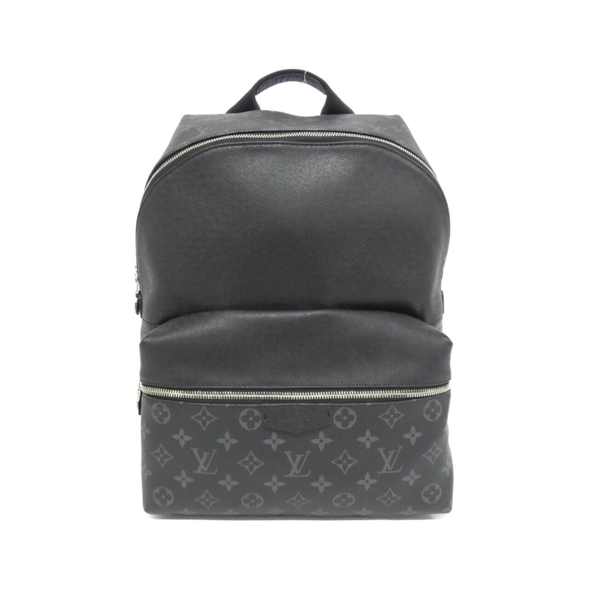 Louis Vuitton Black Taigarama Coated Canvas Leather Backpack (Pre-Owned)