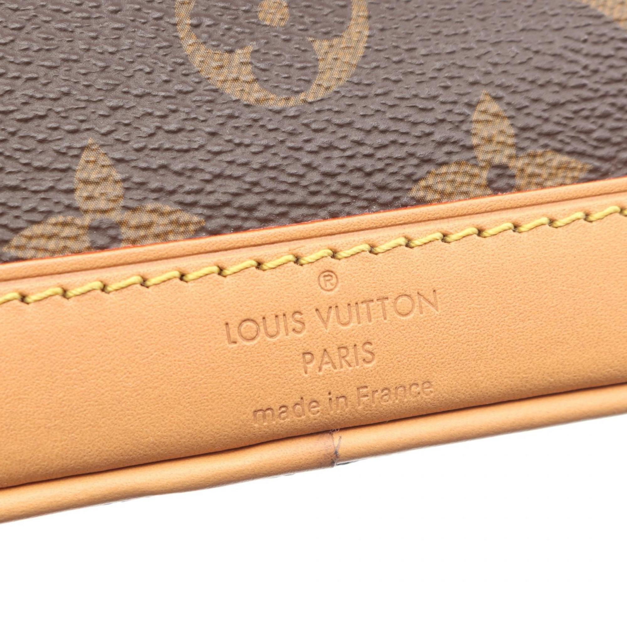 Louis Vuitton Brown Pvc Coated Canvas Leather Handbag (Pre-Owned)