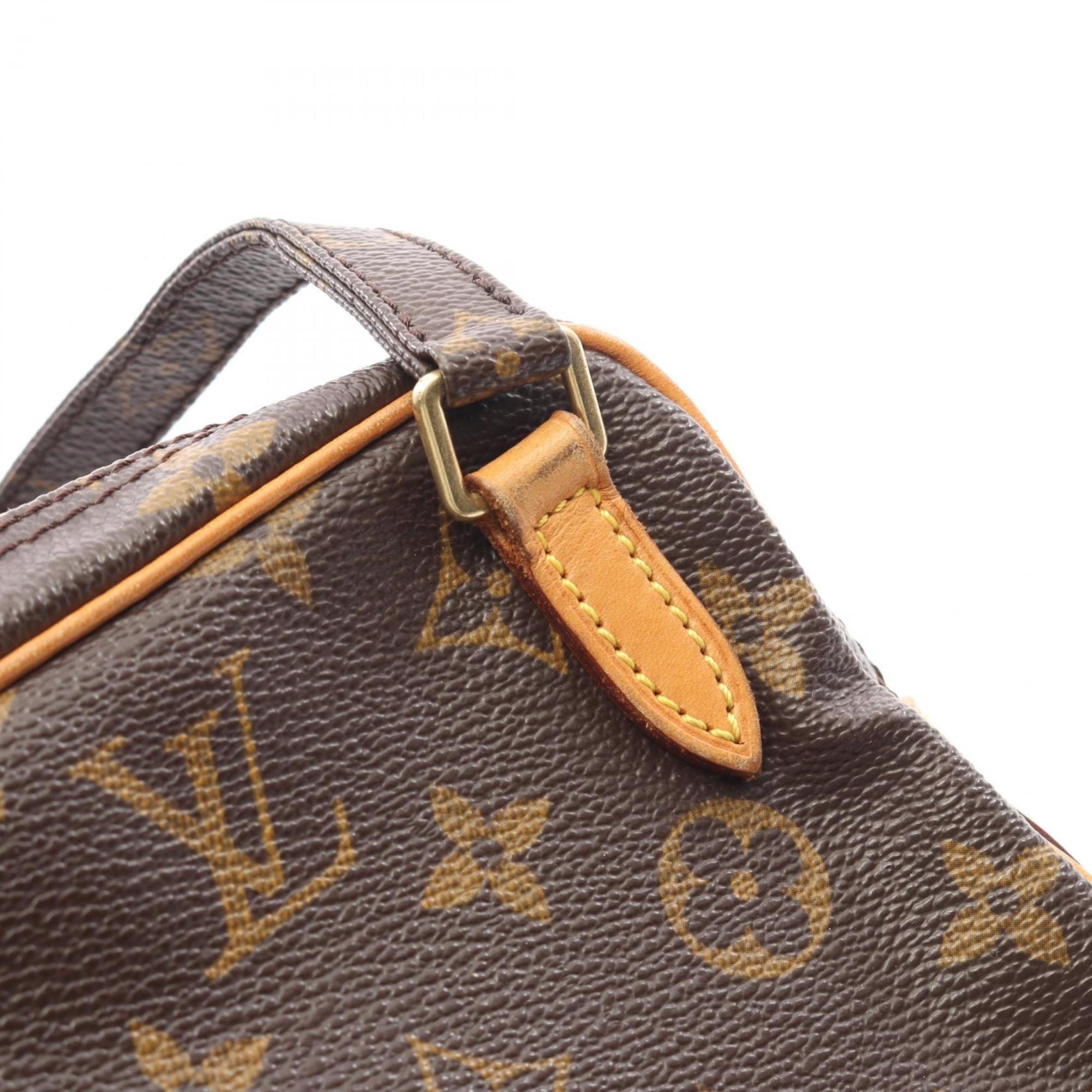 Louis Vuitton Brown Coated Canvas Leather Shoulder Bag (Pre-Owned)