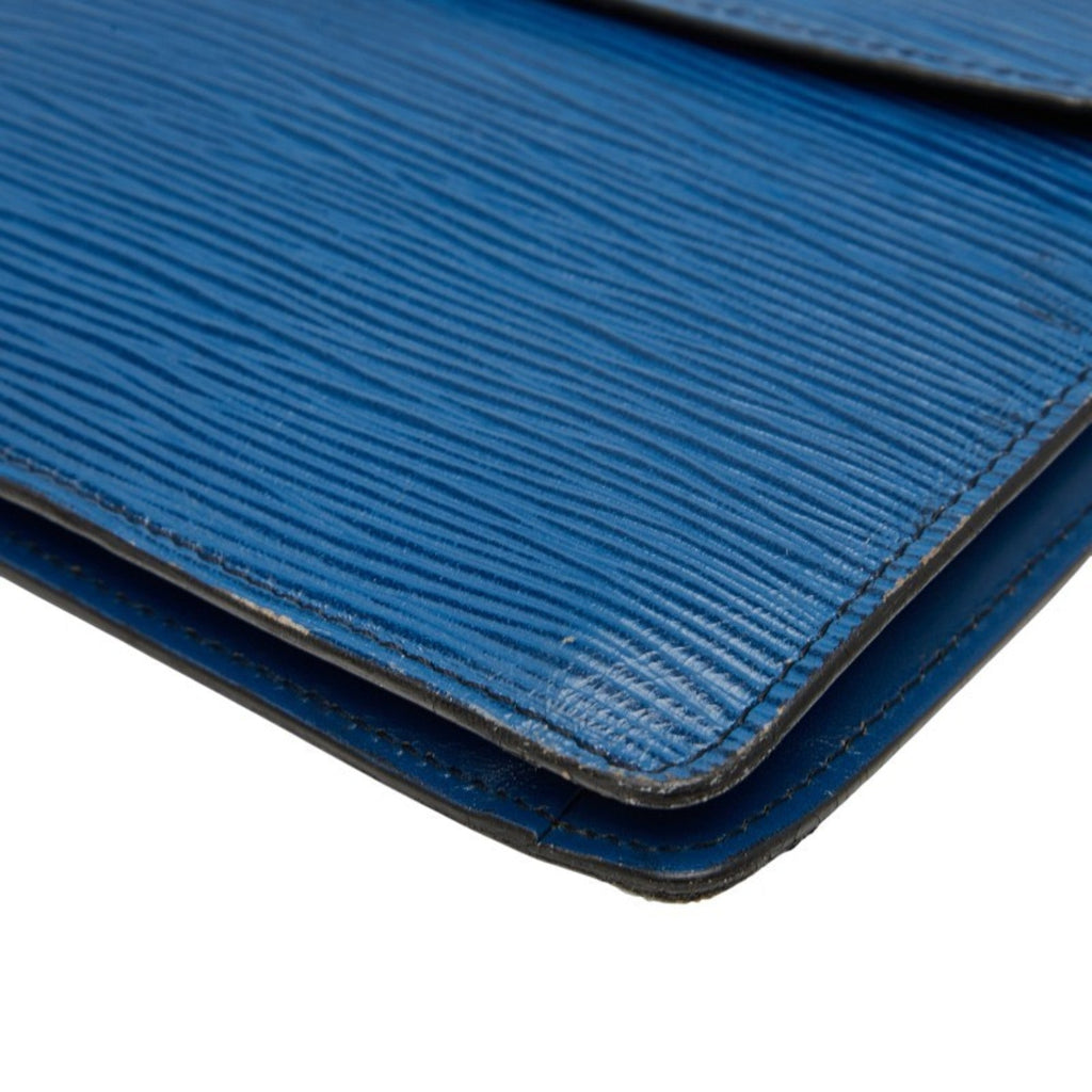 Louis Vuitton Epi Toledo Blue Leather Clutch Bag (Pre-Owned)
