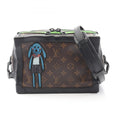 Louis Vuitton Black Brown Monogram Macassar Multi-Color Coated Canvas Leather Shoulder Bag (Pre-Owned)