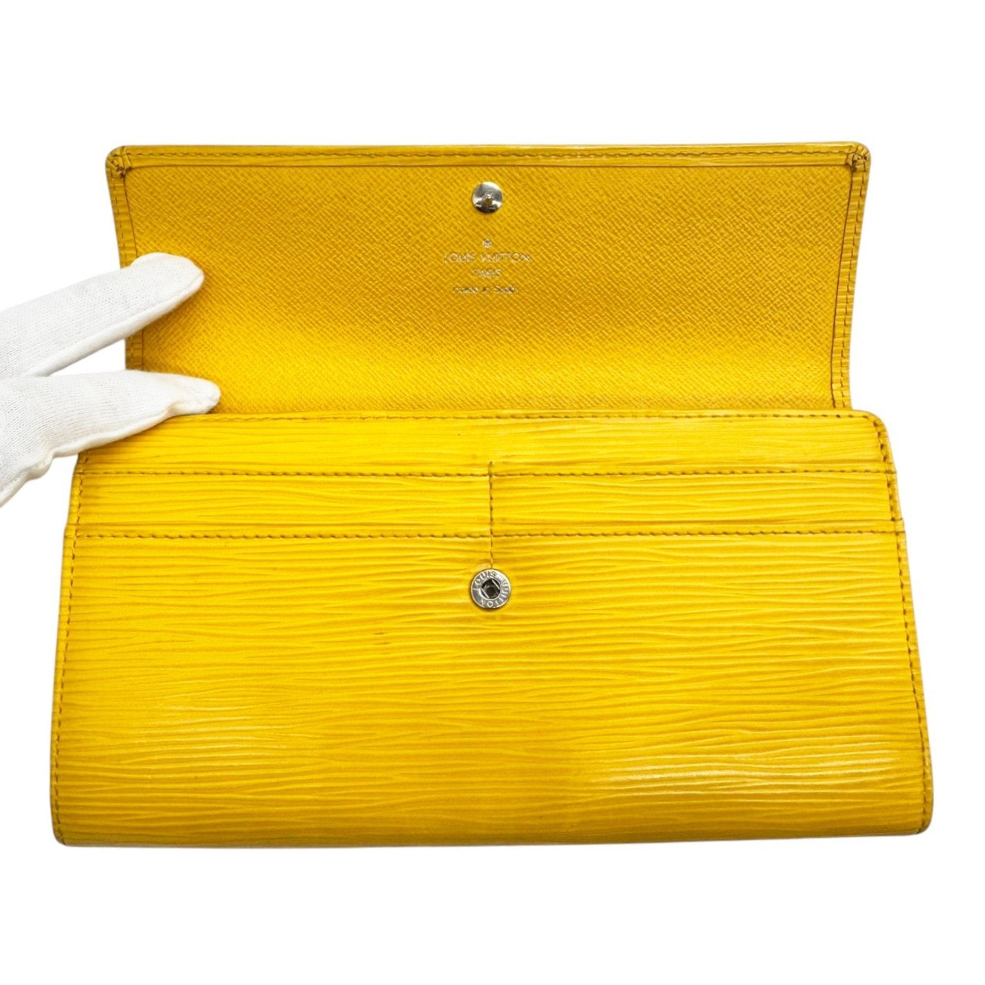 Louis Vuitton Yellow Epi Leather Long Wallet (Bi-Fold) (Pre-Owned)