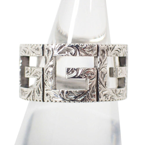 Arabesque Square G Wide Ring Sterling Silver