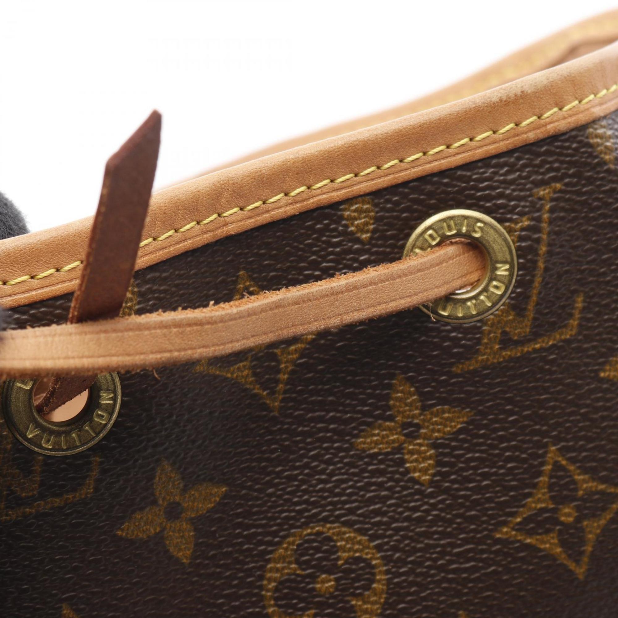 Louis Vuitton Brown Coated Canvas Leather Backpack (Pre-Owned)
