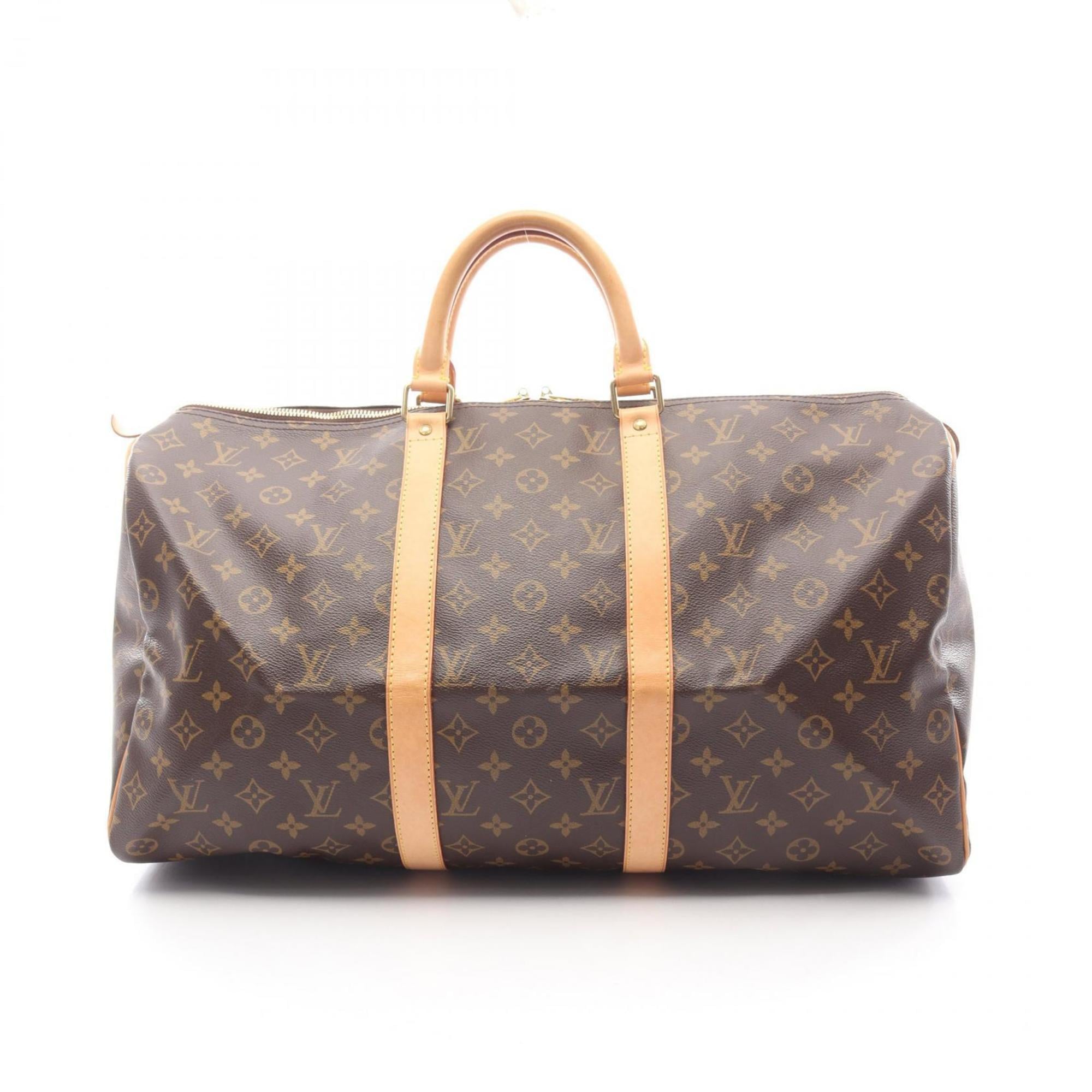Louis Vuitton Brown Coated Canvas Pvc Monogram Leather Boston Bag (Pre-Owned)