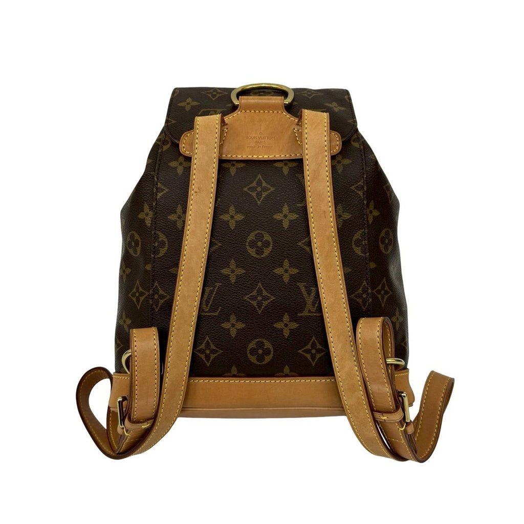 Louis Vuitton Brown Leather Pvc Backpack (Pre-Owned)
