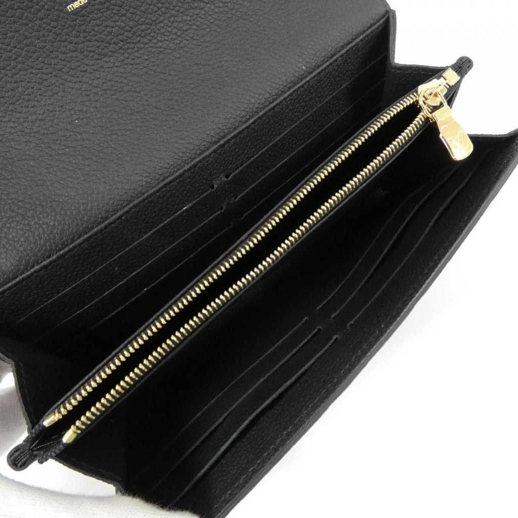 Louis Vuitton Black Leather Long Wallet (Bi-Fold) (Pre-Owned)