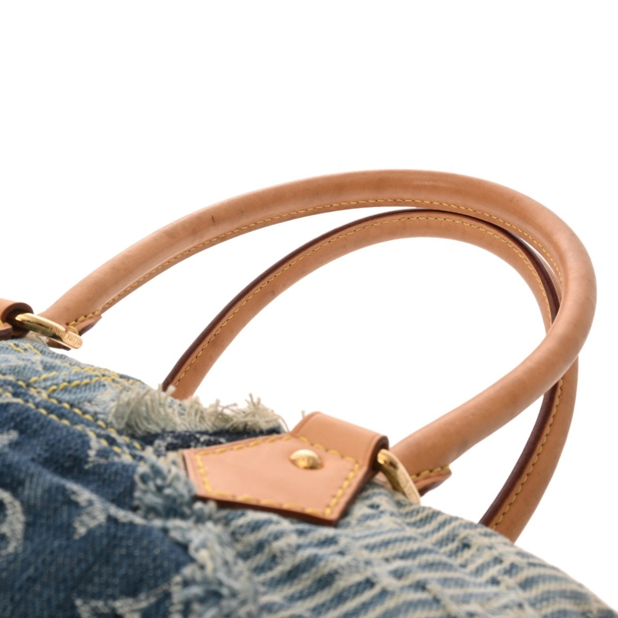 Louis Vuitton Monogram Denim Blue Monogram Denim Handbag (Pre-Owned)