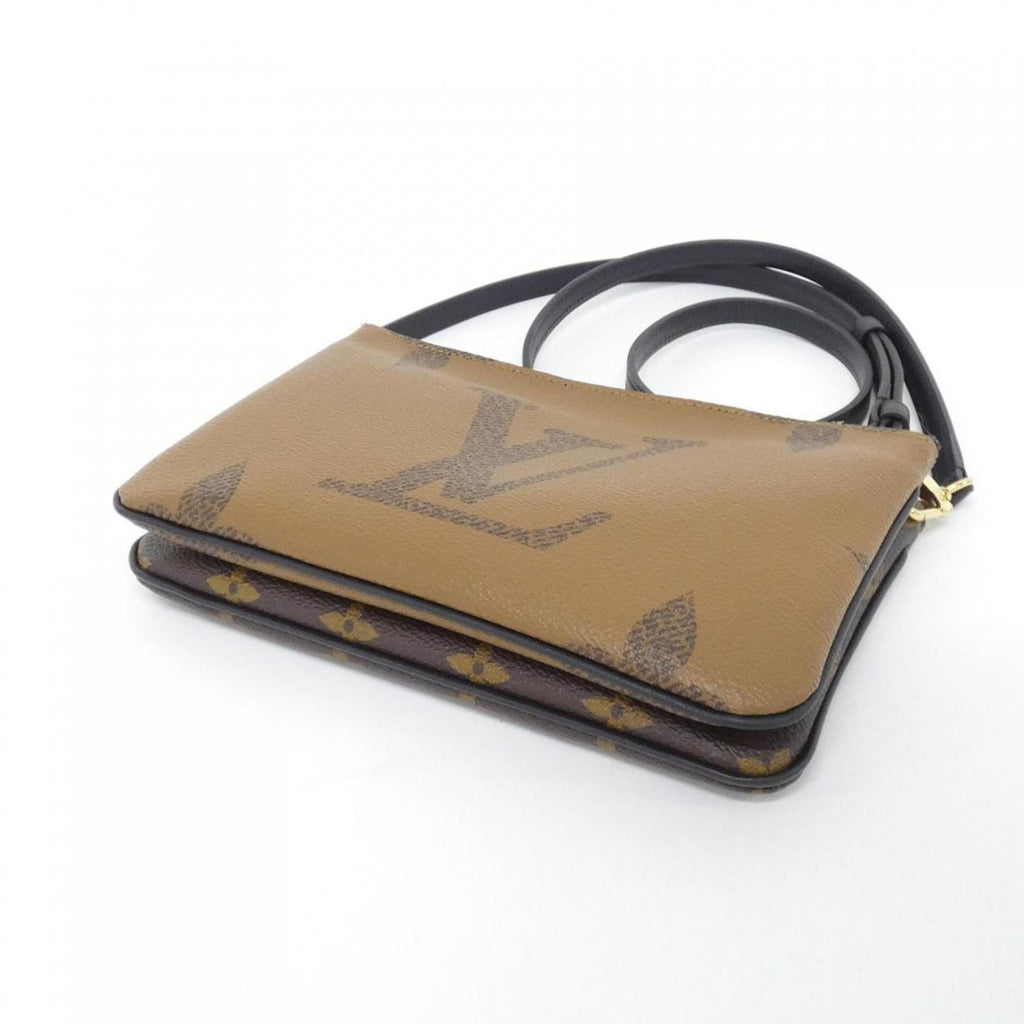 Louis Vuitton Marron Coated Canvas Pochette Shoulder Bag (Pre-Owned)