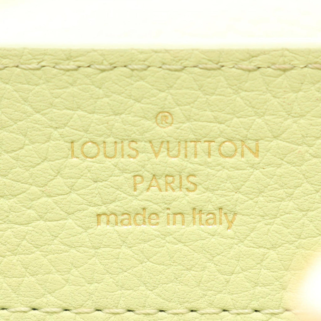 Louis Vuitton Green White Leather Handbag (Pre-Owned)