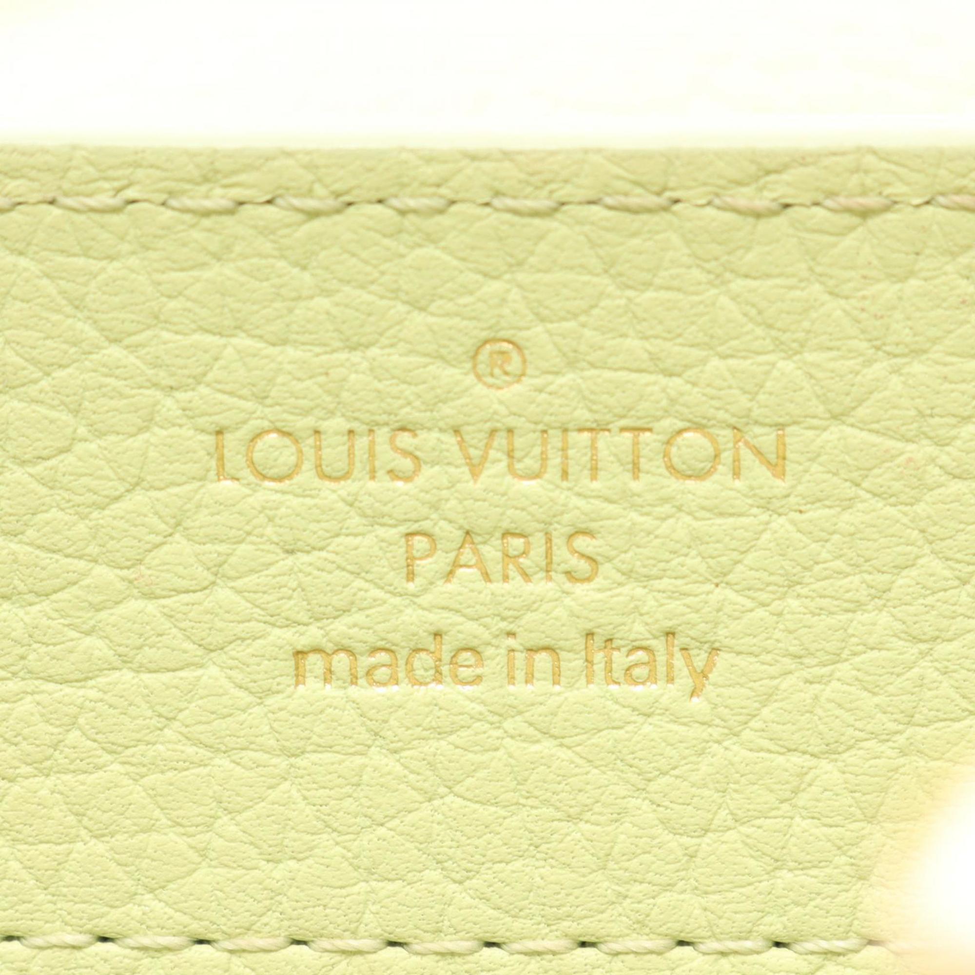 Louis Vuitton Green White Leather Handbag (Pre-Owned)