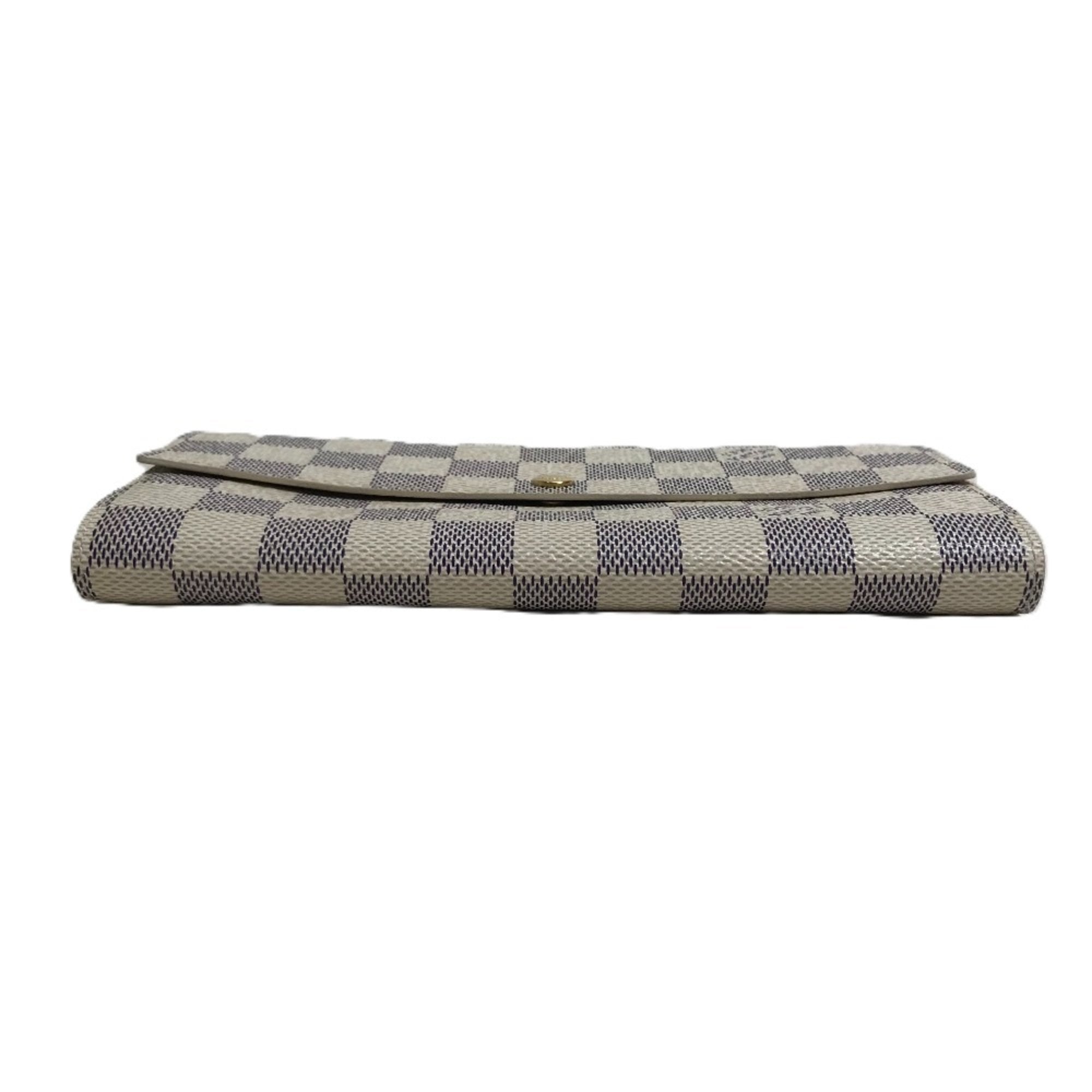 Louis Vuitton Damier Azur Damier Azur White Damier Azur Long Wallet (Bi-Fold) (Pre-Owned)