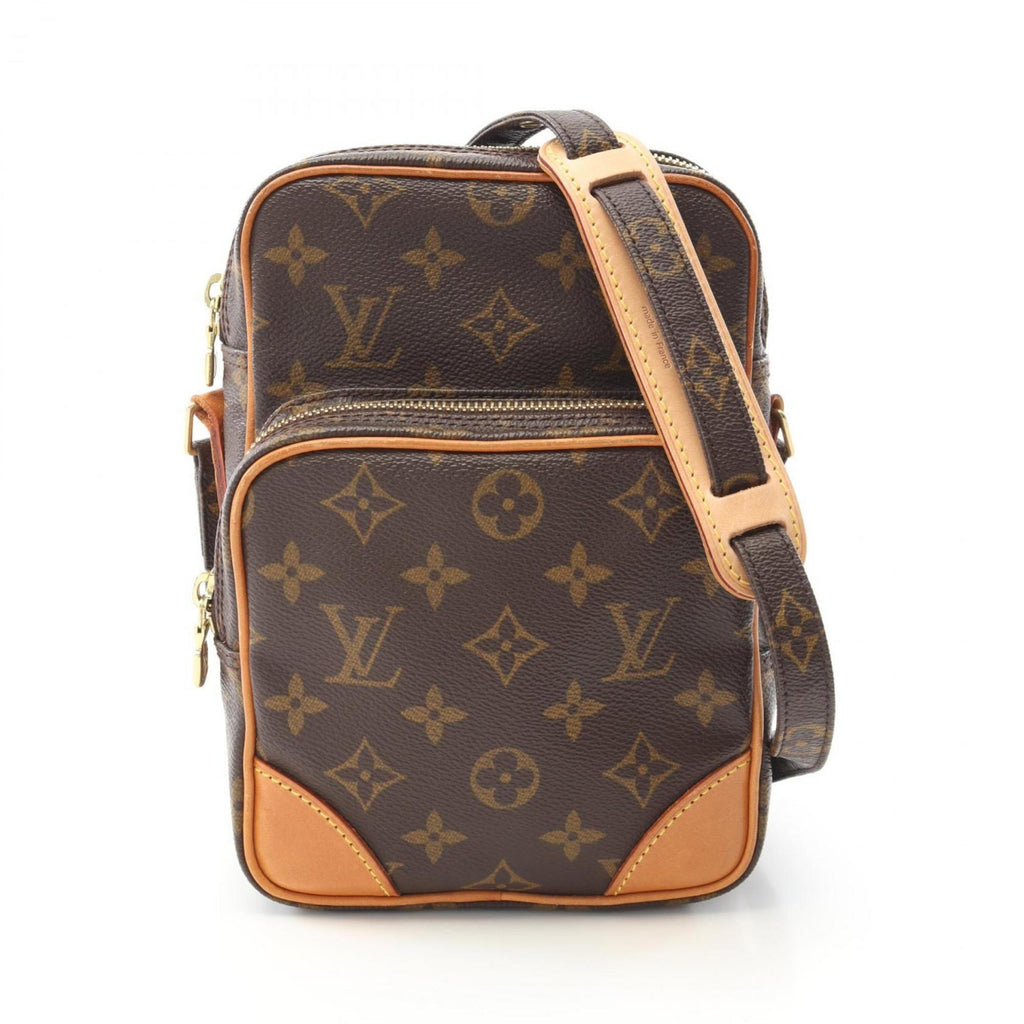 Louis Vuitton Brown Coated Canvas Leather Shoulder Bag (Pre-Owned)