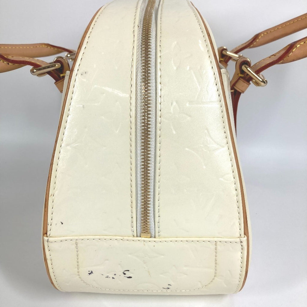 Louis Vuitton Pearl White Monogram Vernis Handbag Shoulder Bag Tote Bag (Pre-Owned)