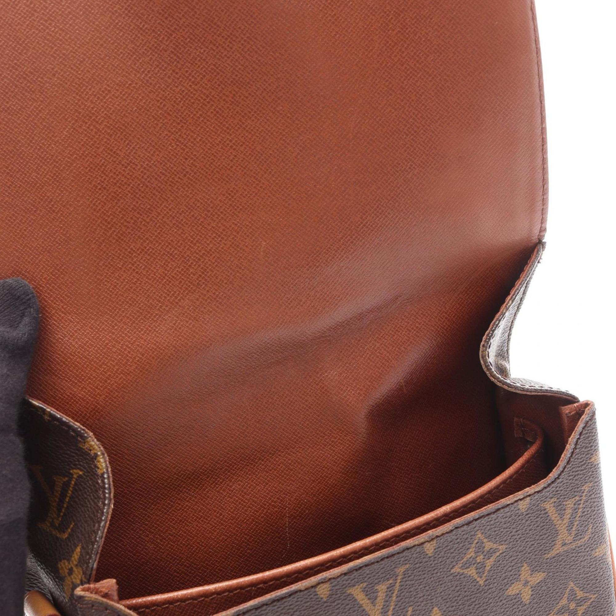 Louis Vuitton Monogram Brown Coated Canvas Leather Shoulder Bag (Pre-Owned)