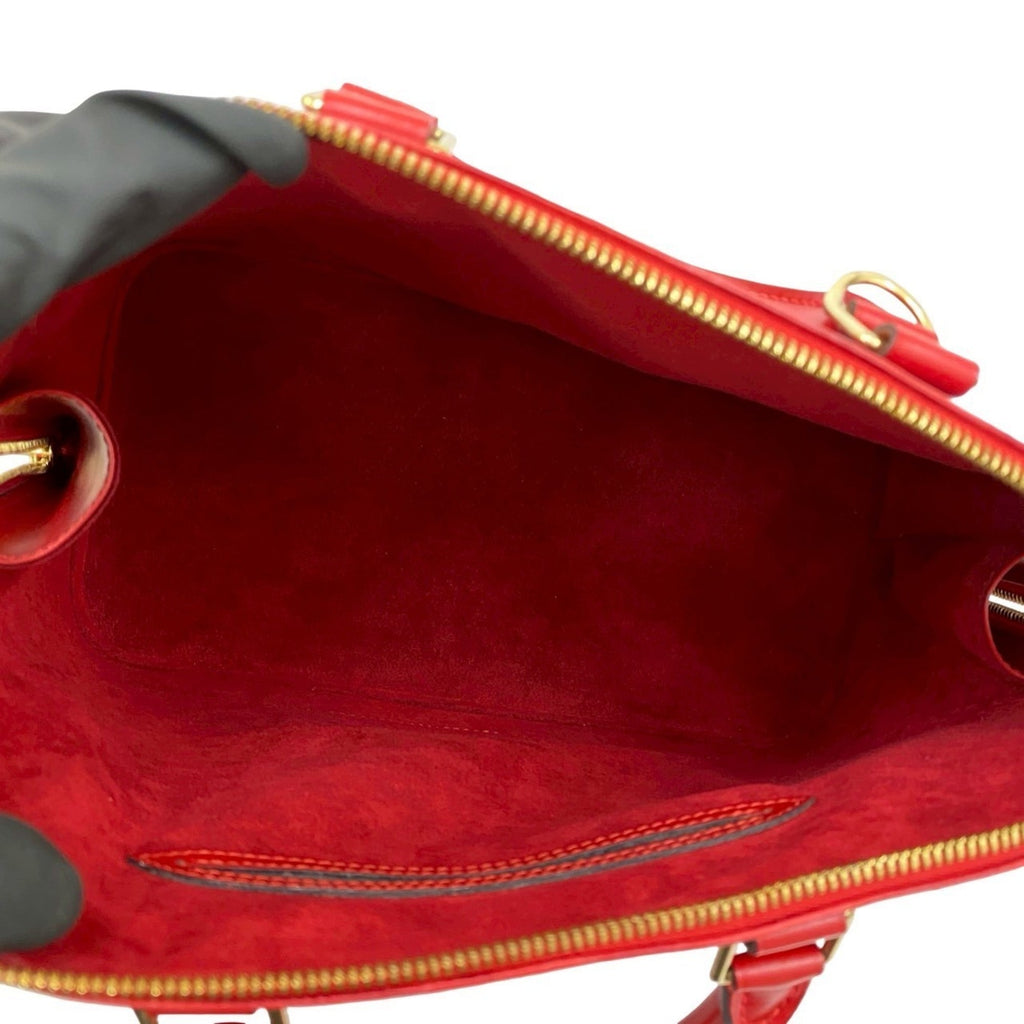 Louis Vuitton Red Color Epi Leather Handbag Tote Bag (Pre-Owned)