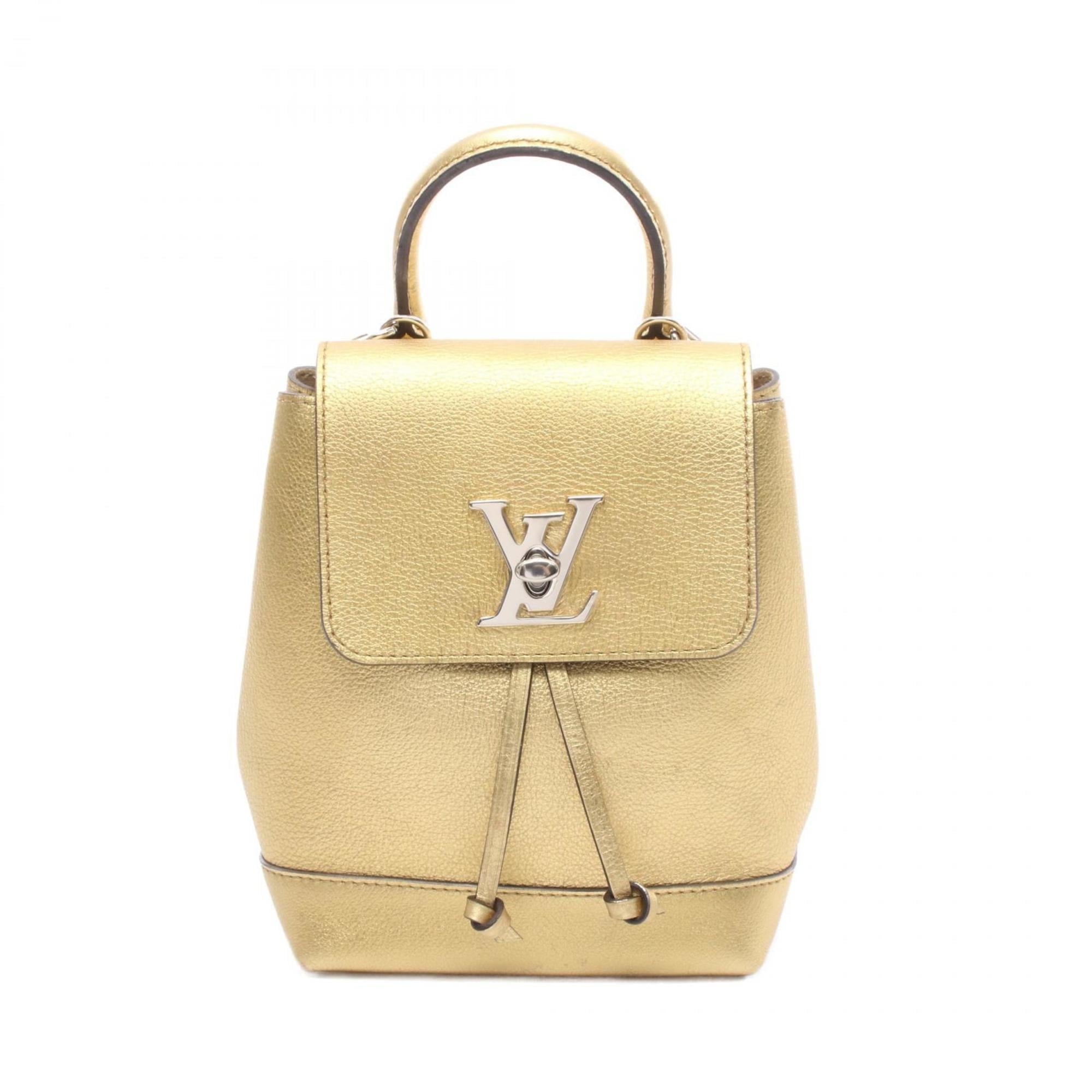 Louis Vuitton Gold Leather Backpack (Pre-Owned)