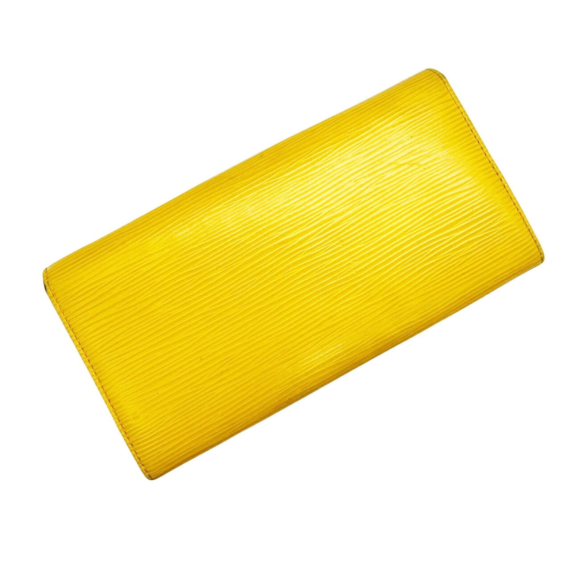 Louis Vuitton Yellow Epi Leather Long Wallet (Bi-Fold) (Pre-Owned)