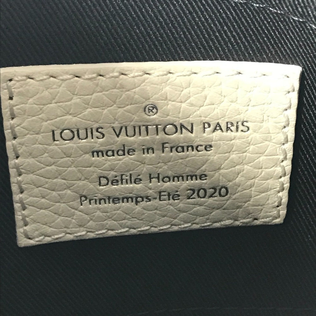 Louis Vuitton Monogram Empreinte White Leather Clutch Bag Pochette Shoulder Bag (Pre-Owned)