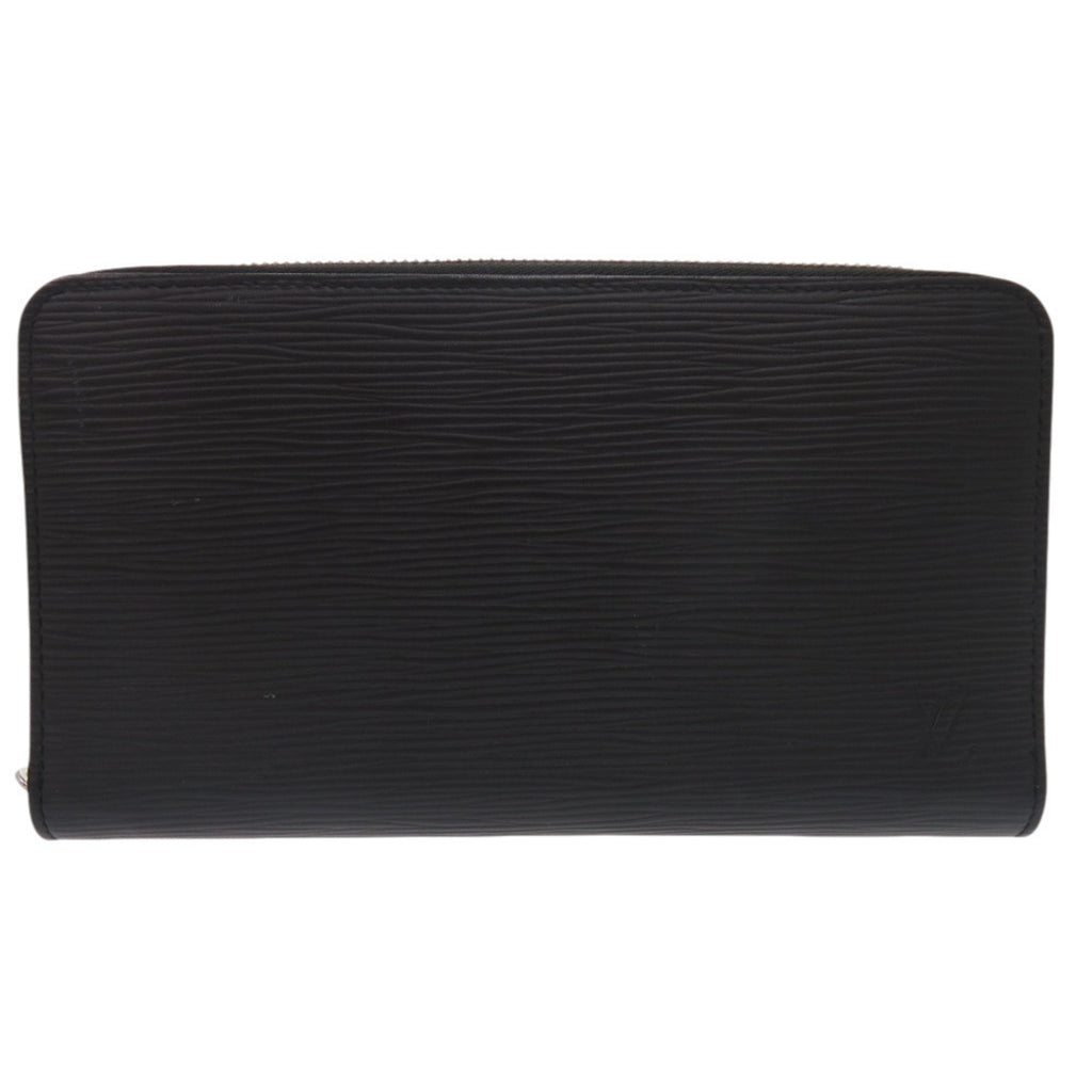 Louis Vuitton Noir Leather Long Wallet (Bi-Fold) (Pre-Owned)