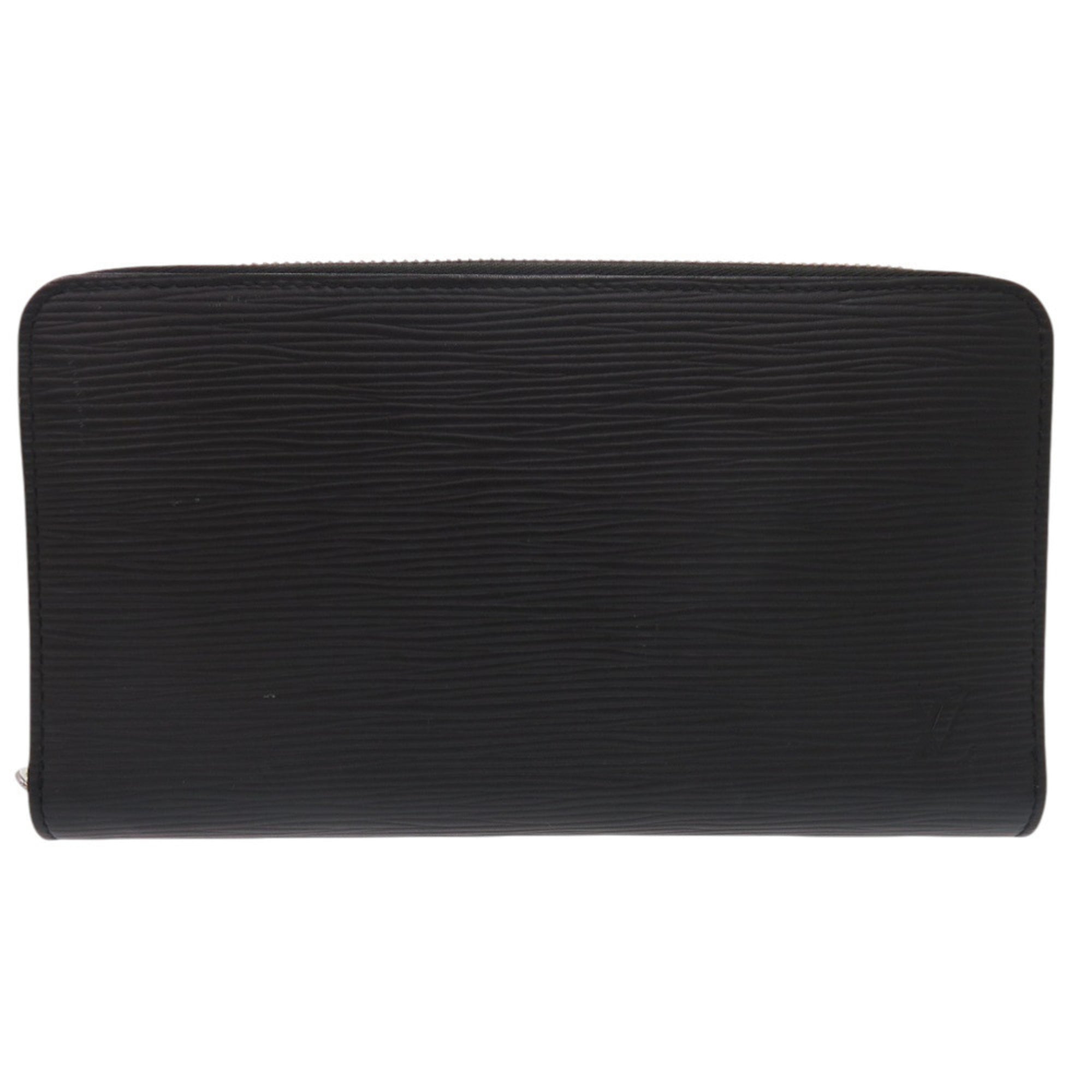 Louis Vuitton Noir Leather Long Wallet (Bi-Fold) (Pre-Owned)