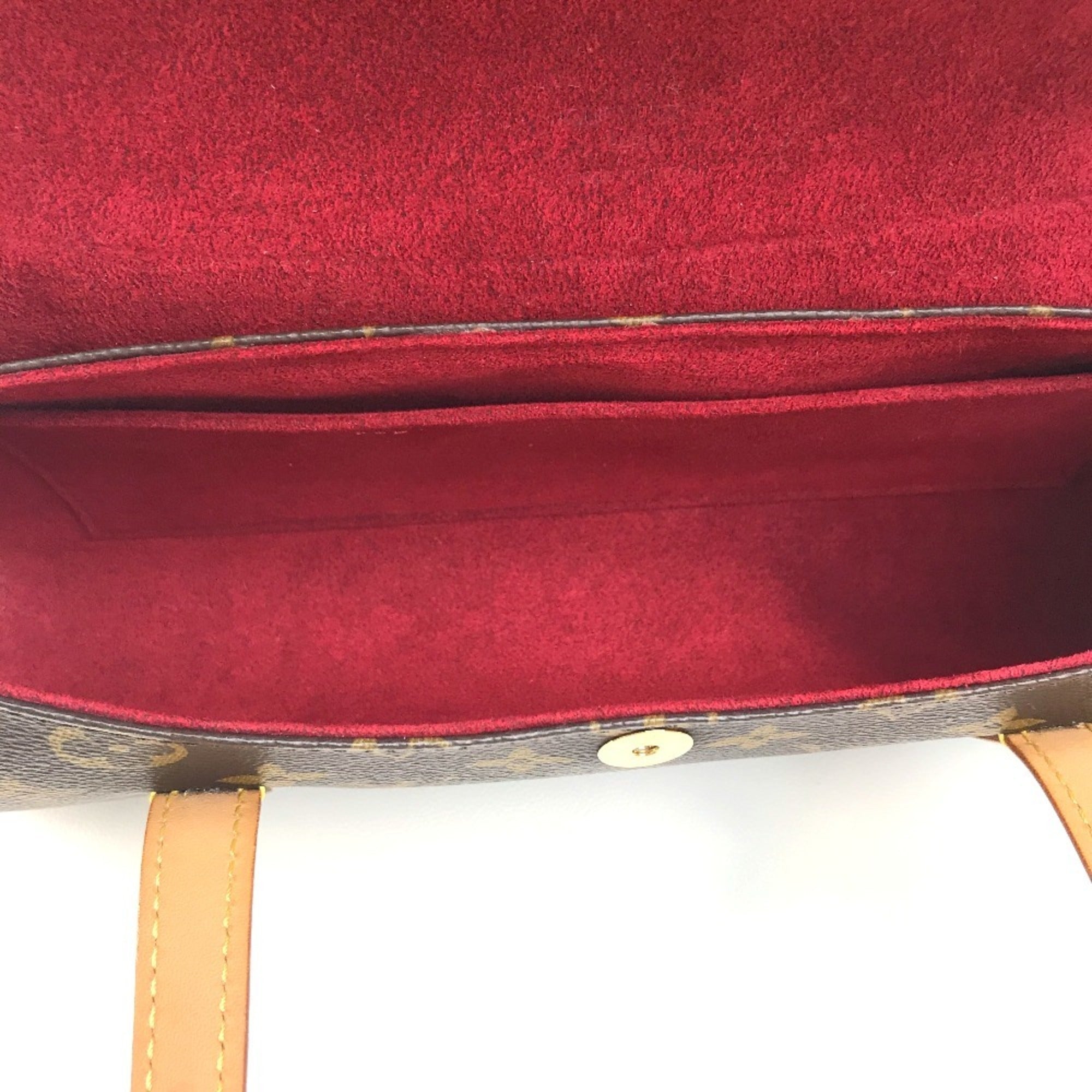 Louis Vuitton Monogram Brown Red Color Monogram Handbag (Pre-Owned)