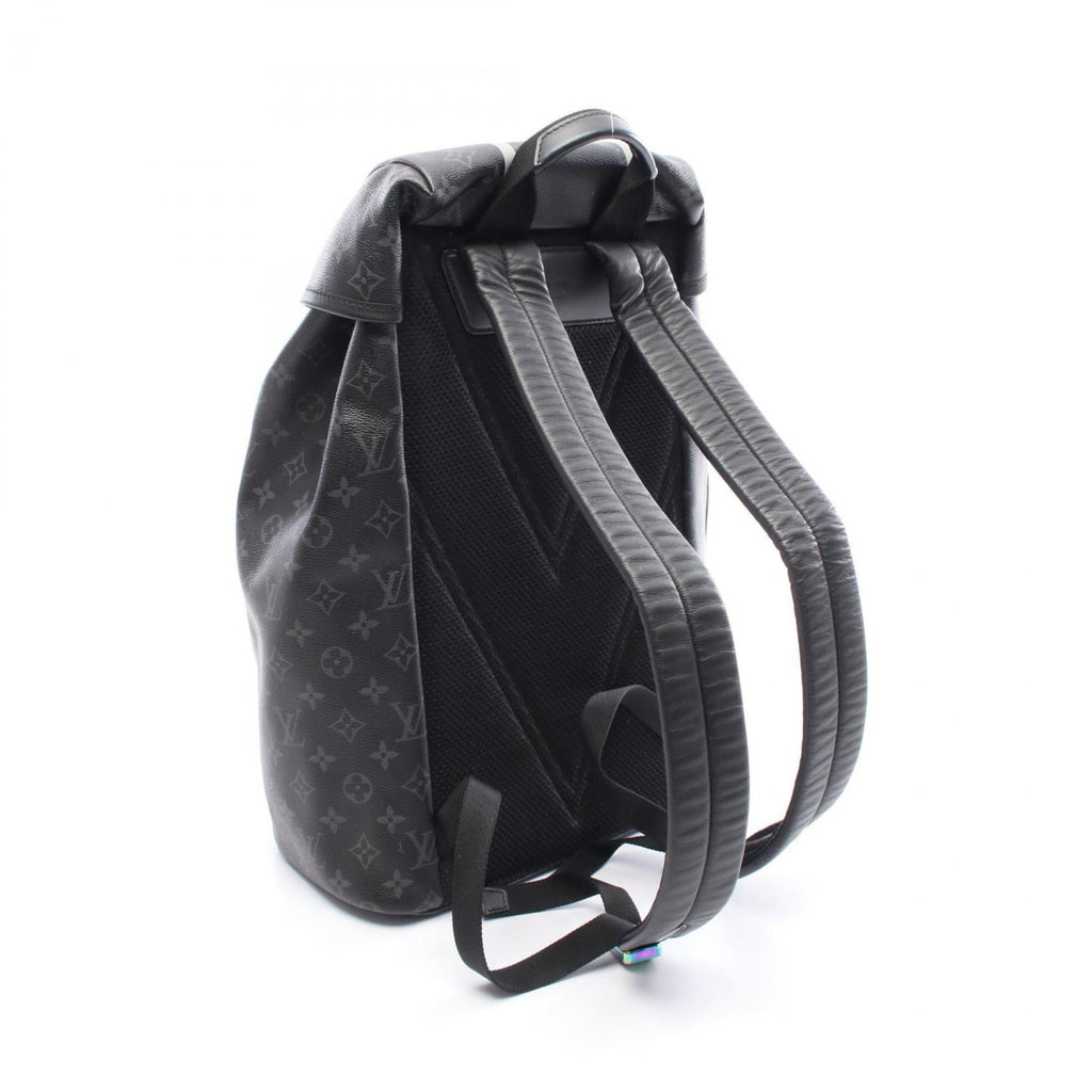Louis Vuitton Black Coated Canvas Leather Backpack (Pre-Owned)