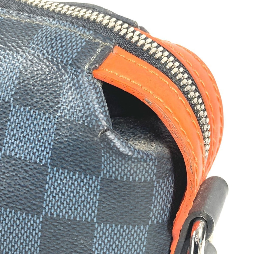 Louis Vuitton Galle Navy Orange Damier Canvas Messenger Bag Shoulder Bag (Pre-Owned)