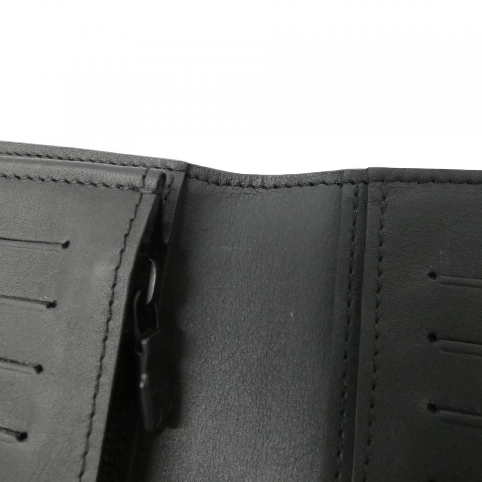Louis Vuitton Black Leather Long Wallet (Bi-Fold) (Pre-Owned)