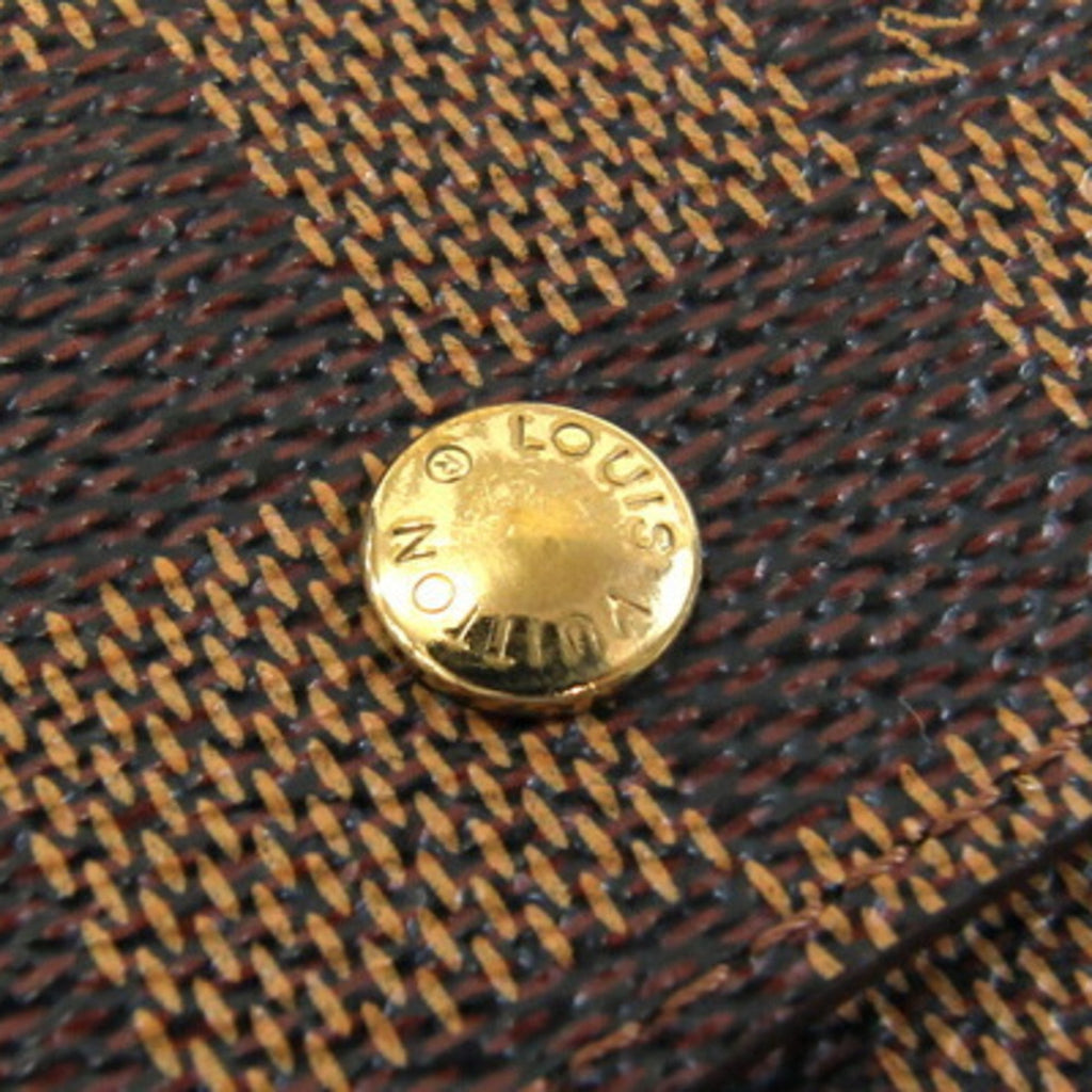 Louis Vuitton Brown Damier Canvas Wallet (Tri-Fold) (Pre-Owned)