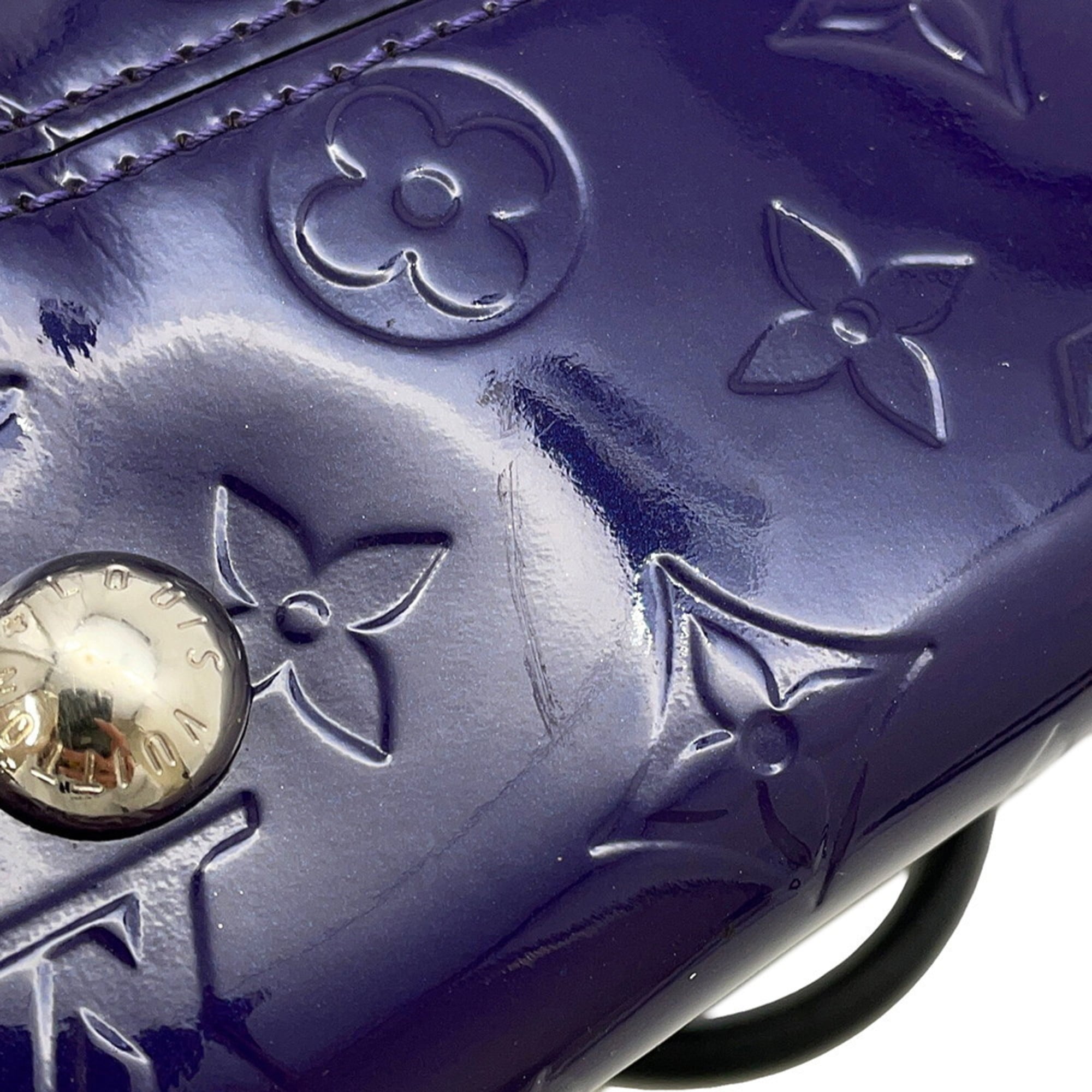 Louis Vuitton Monogram Noir Purple Monogram Vernis Handbag Shoulder Bag (Pre-Owned)