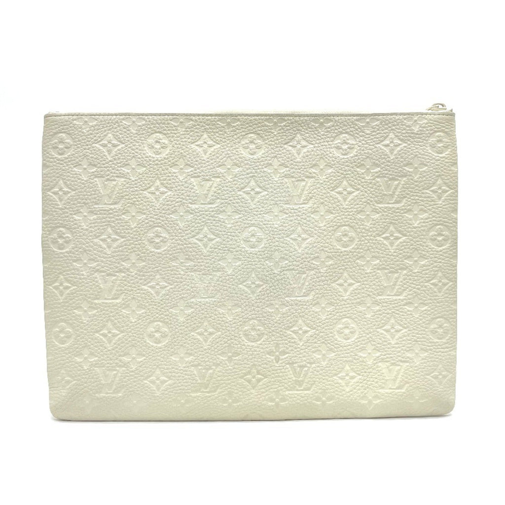 Louis Vuitton Blanc White Leather Clutch Bag Pochette (Pre-Owned)