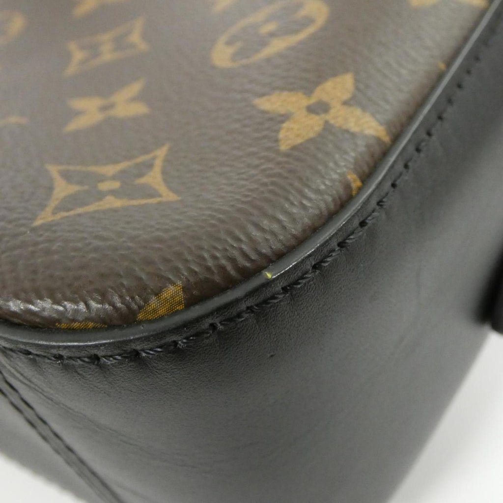 Louis Vuitton Black Marron Coated Canvas Leather Shoulder Bag (Pre-Owned)