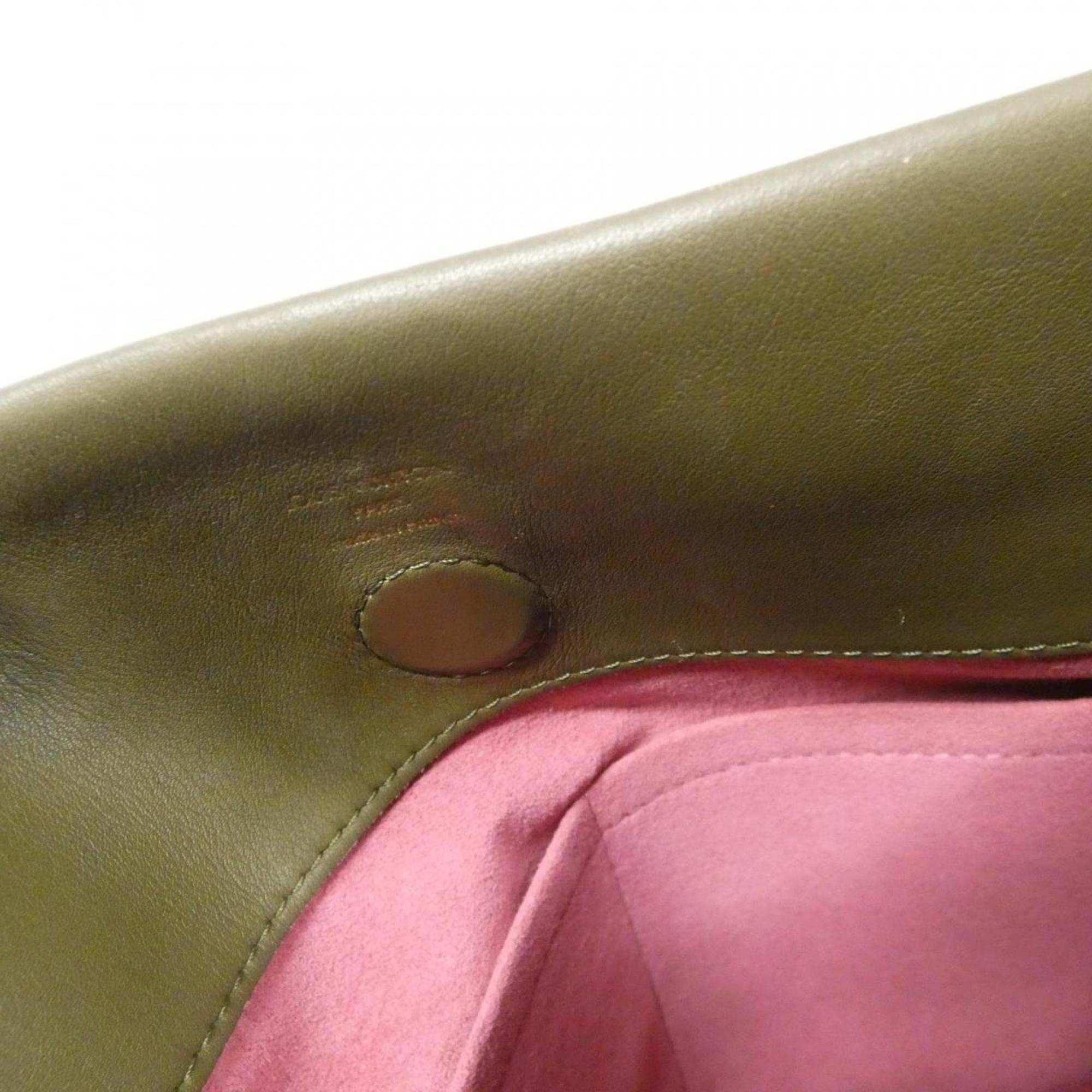 Louis Vuitton Brown Khaki Coated Canvas Shoulder Bag (Pre-Owned)