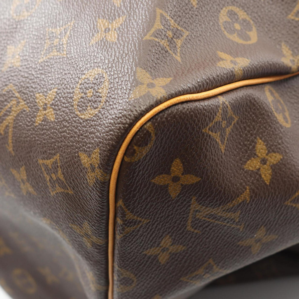 Louis Vuitton Brown Monogram Coated Canvas Leather Boston Bag (Pre-Owned)