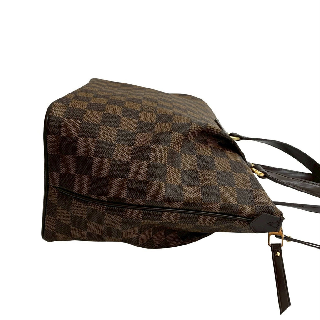 Louis Vuitton Brown Leather Pvc Handbag Tote Bag (Pre-Owned)
