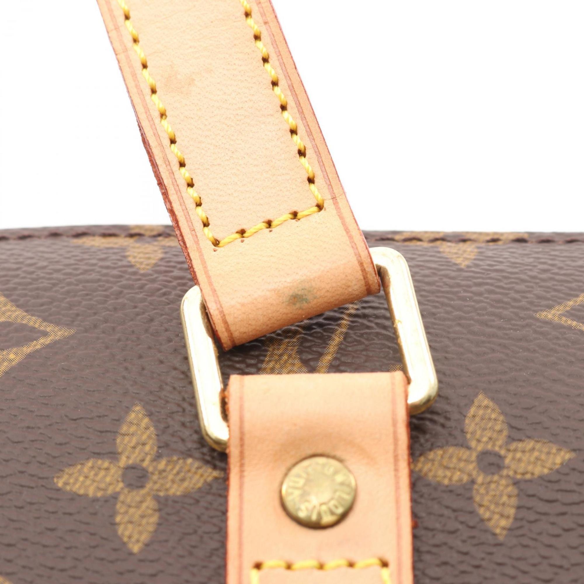 Louis Vuitton Brown Coated Canvas Leather Shoulder Bag (Pre-Owned)