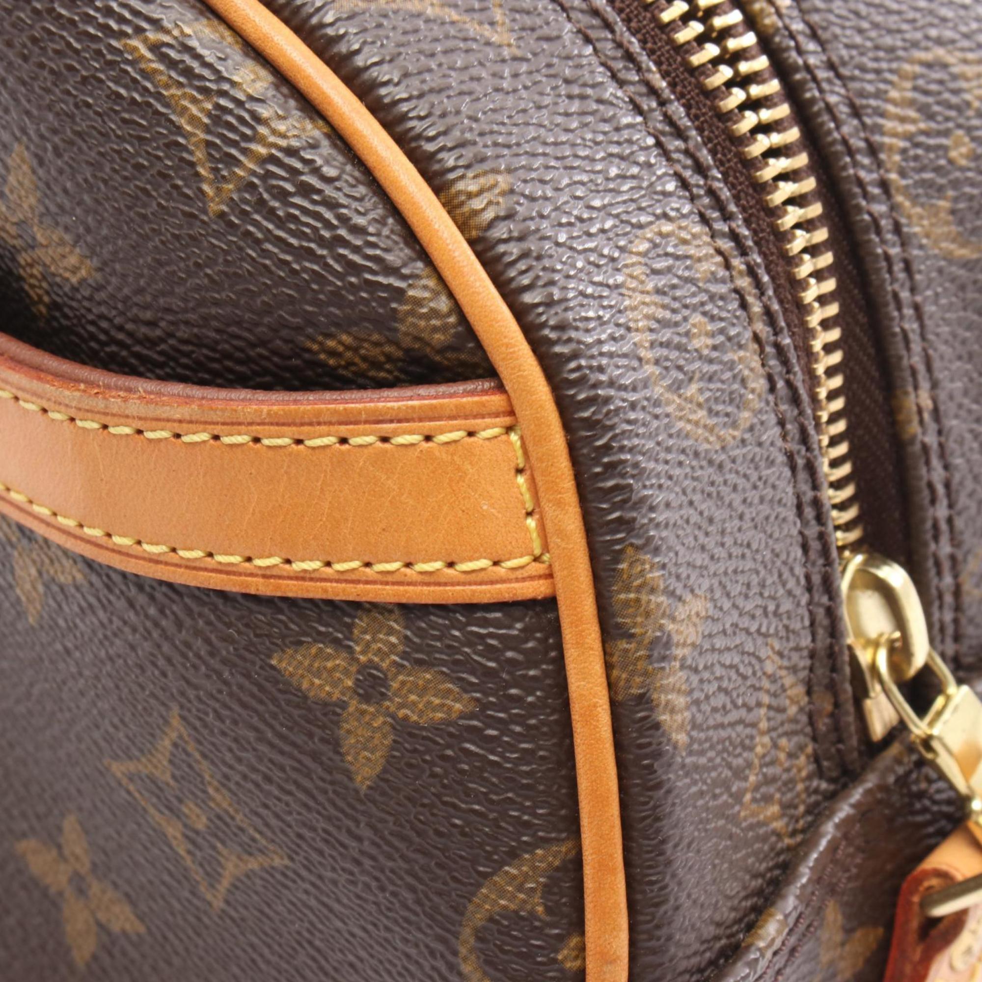 Louis Vuitton Monogram Brown Coated Canvas Leather Shoulder Bag (Pre-Owned)