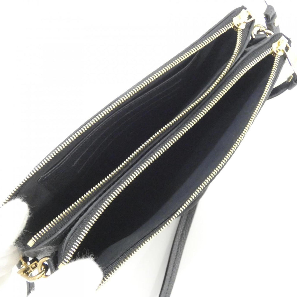 Louis Vuitton Beige Black Leather Pochette Shoulder Bag (Pre-Owned)