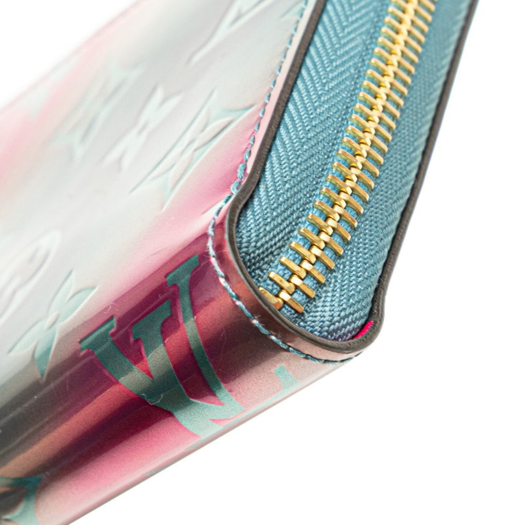 Louis Vuitton Blue Multi-Color Pink Patent Leather Long Wallet (Bi-Fold) (Pre-Owned)
