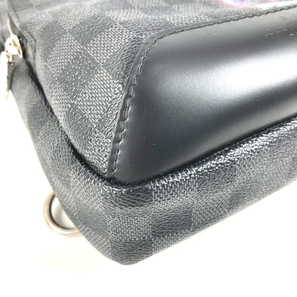 Louis Vuitton Black Damier Graphite Canvas Shoulder Bag Sling Bag (Pre-Owned)