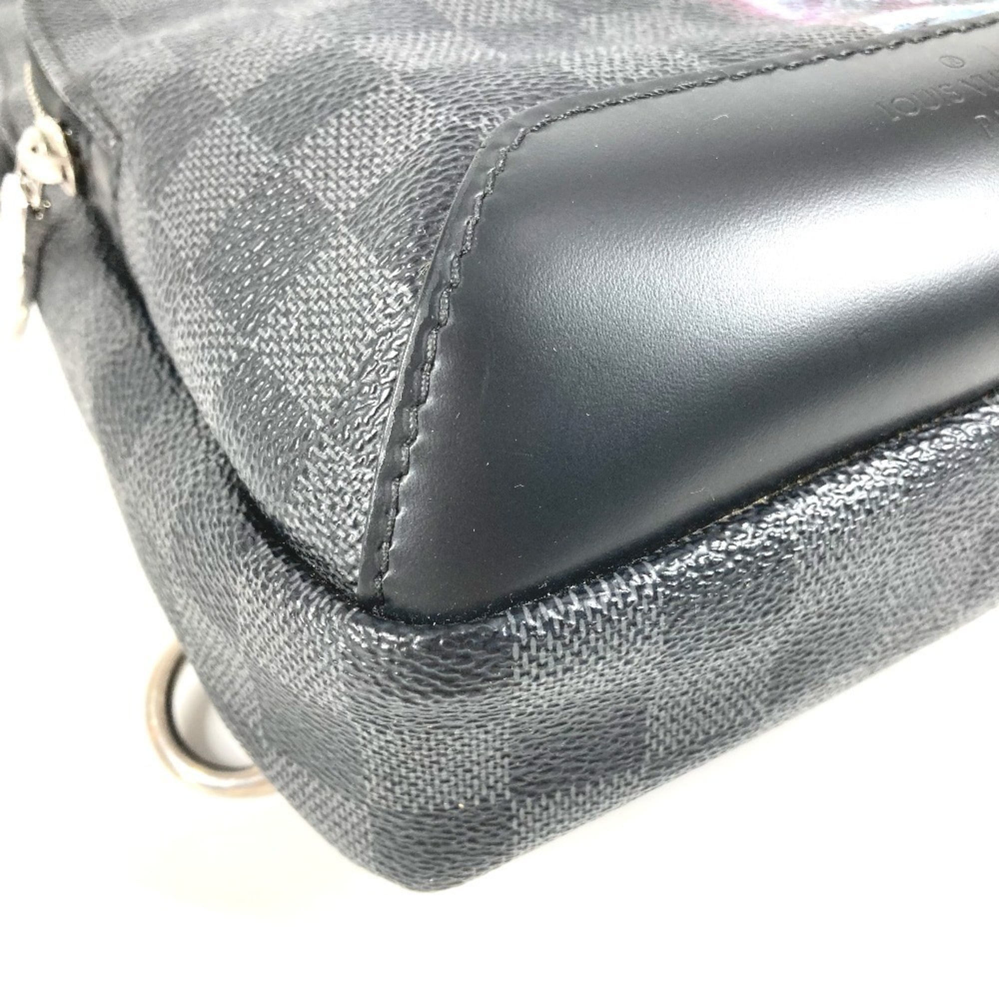 Louis Vuitton Black Damier Graphite Canvas Shoulder Bag Sling Bag (Pre-Owned)