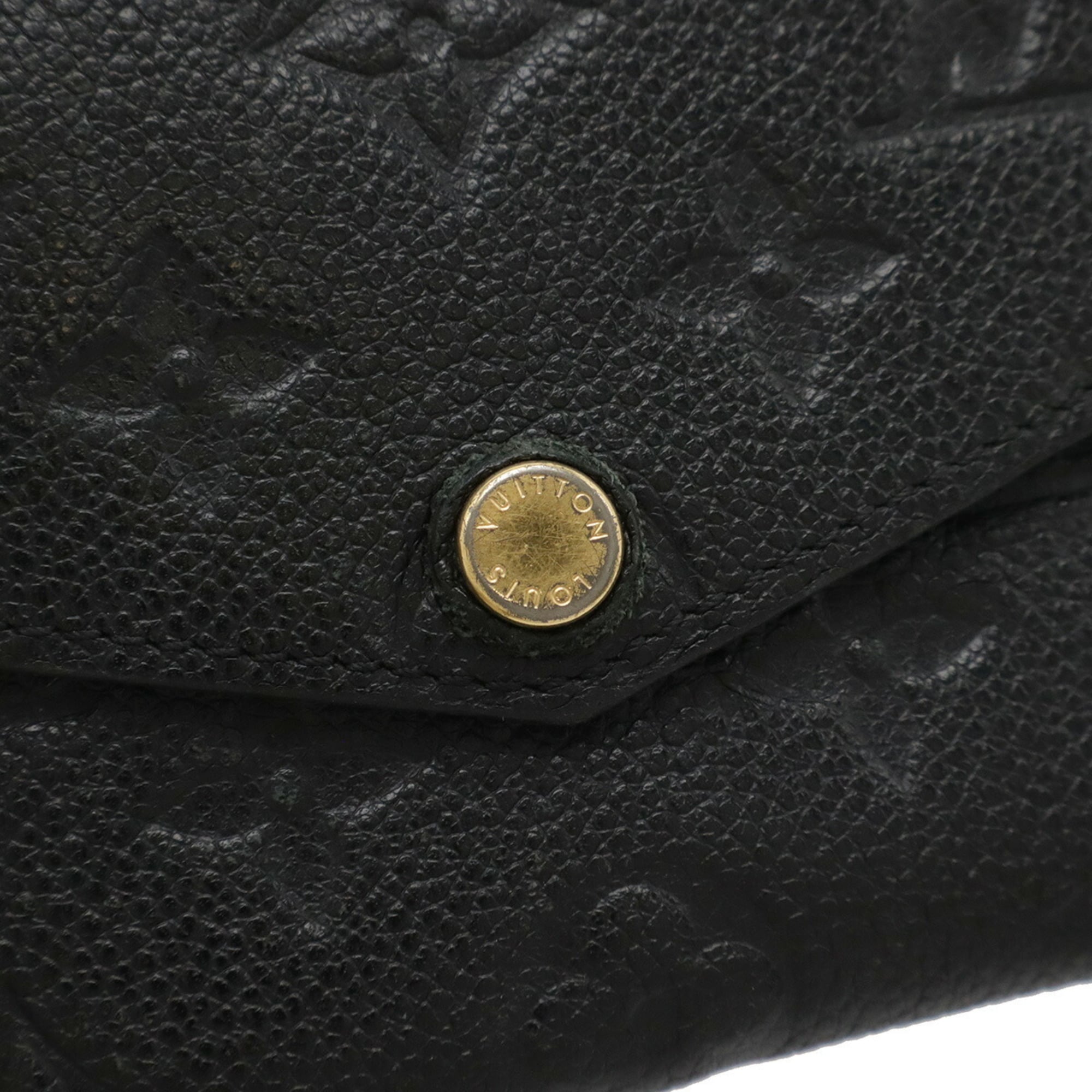 Louis Vuitton Monogram Empreinte Black Noir Monogram Empreinte Coin Purse/Coin Case (Pre-Owned)