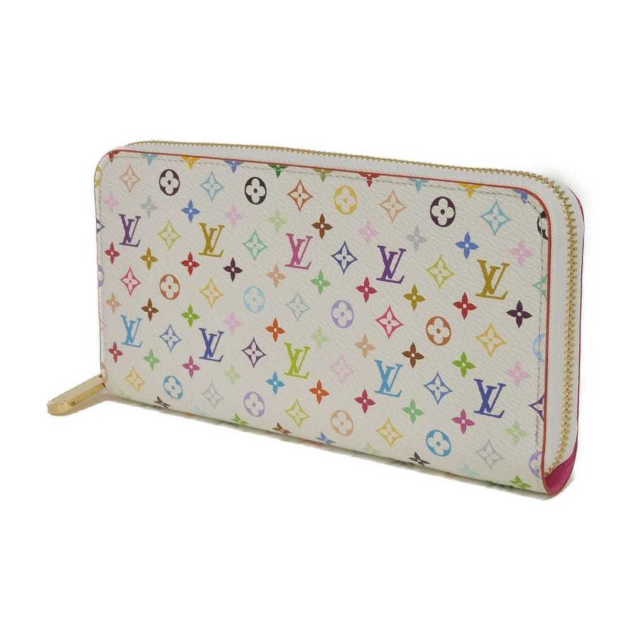 Louis Vuitton Monogram Multi-Color Pink White Monogram Multicolore Canvas Leather Long Wallet (Bi-Fold) (Pre-Owned)